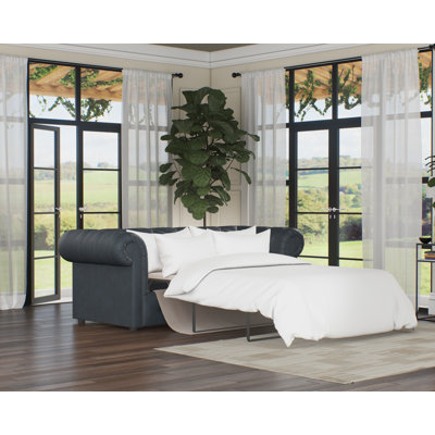 Melrose 3 Seater Leather Sofa Bed