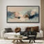 Doux nuages abstraits dans des tons de rosé et bleus neutres - grand art mural sur toile encadrée-1503634224-1503634238