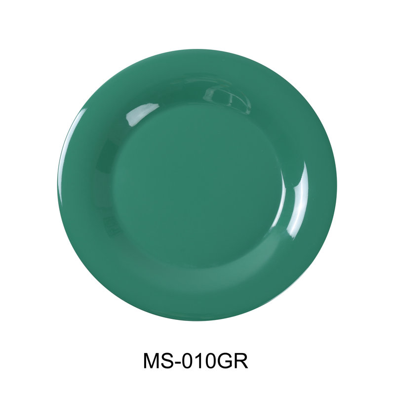 Assiette plate en mélamine 10,5 po Milestone, Vert