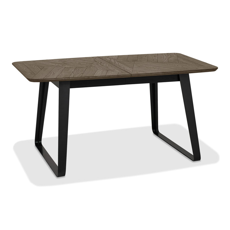 Airius Extendable Metal Base Dining Table, Grey , H76 x L160 x W92cm