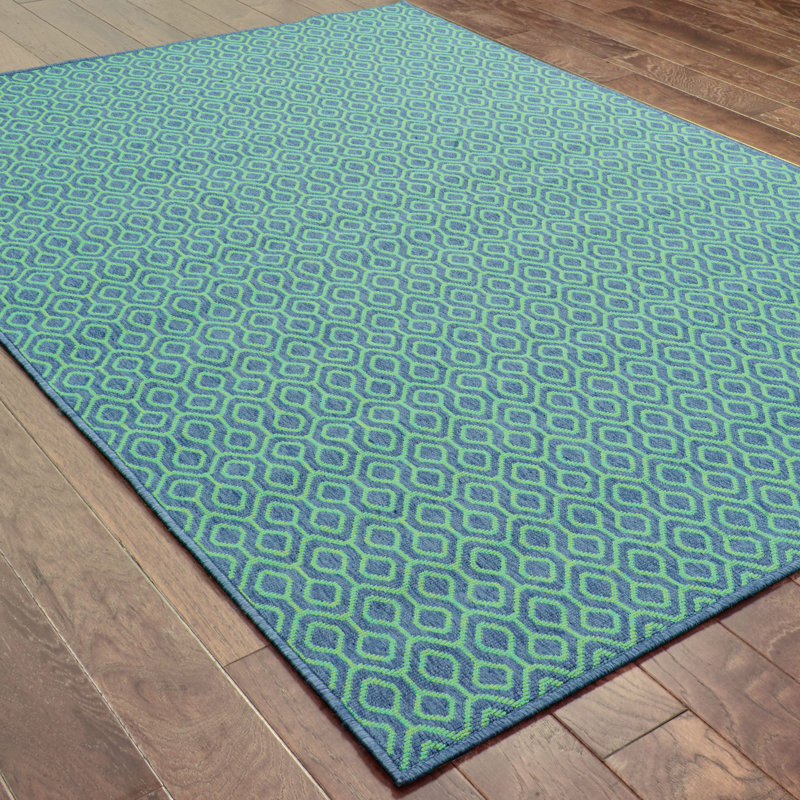 Jadiel Geometric Indoor / Outdoor Rug, Rectangle 3'7" x 5'6"