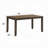 Walnut Finish Rectangular Dining Table 1Pc Solid Rubber Wood Kitchen Furniture