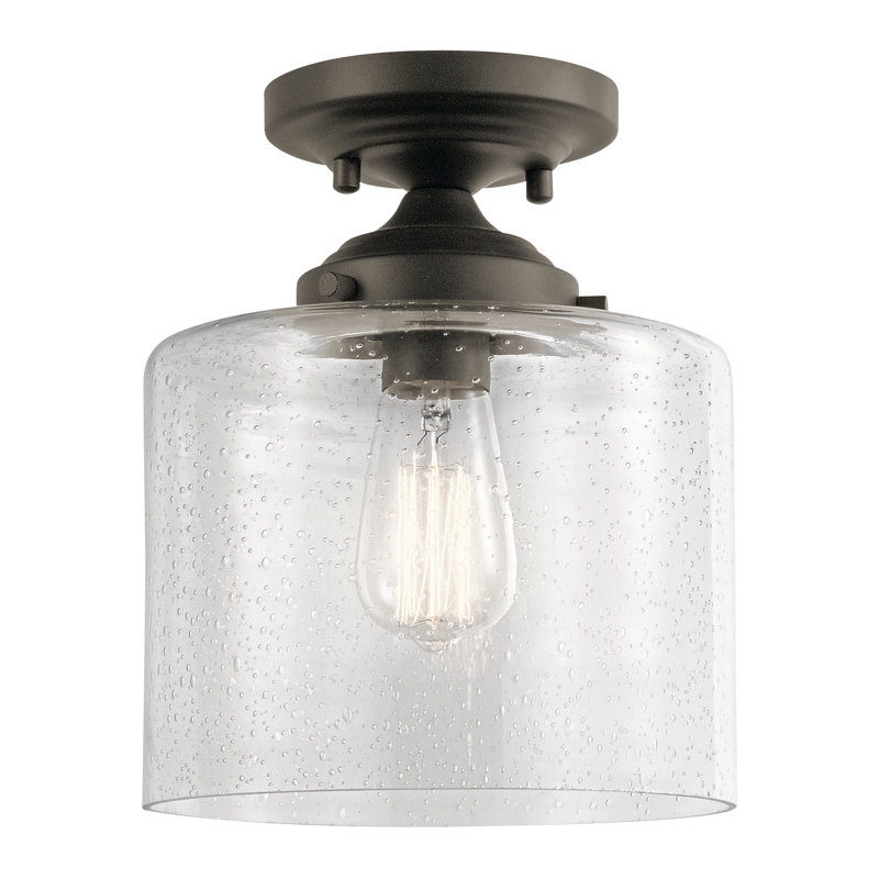 Plafonnier semi-encastré 1 lumière 8,5 po Winslow, Bronze vieilli