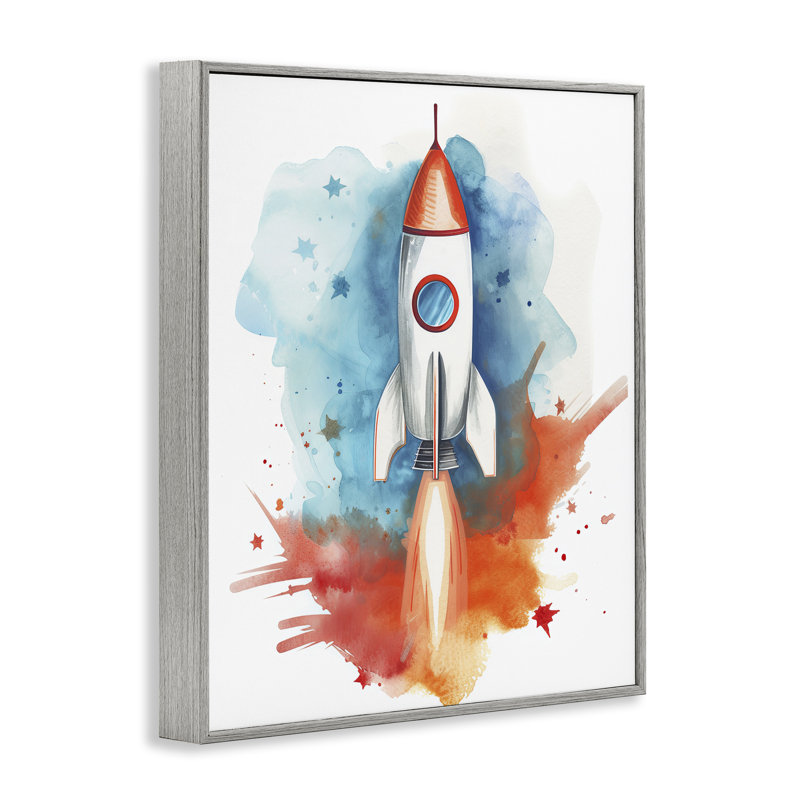 Giclée encadrée par Rocket Lancers Adventure, conception de Ray Powers, H 14 po x l 11 po, Estampe numérique Farmhouse