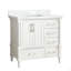 Ensemble de meuble-lavabo simple autoportant 36 po avec 2 poignées entièrement assemblé