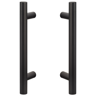 Shower Door Handle, 12", Round, 2-sided
