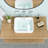 19"X15" White Ceramic Rectangular Vessel Bathroom Sink-124471325