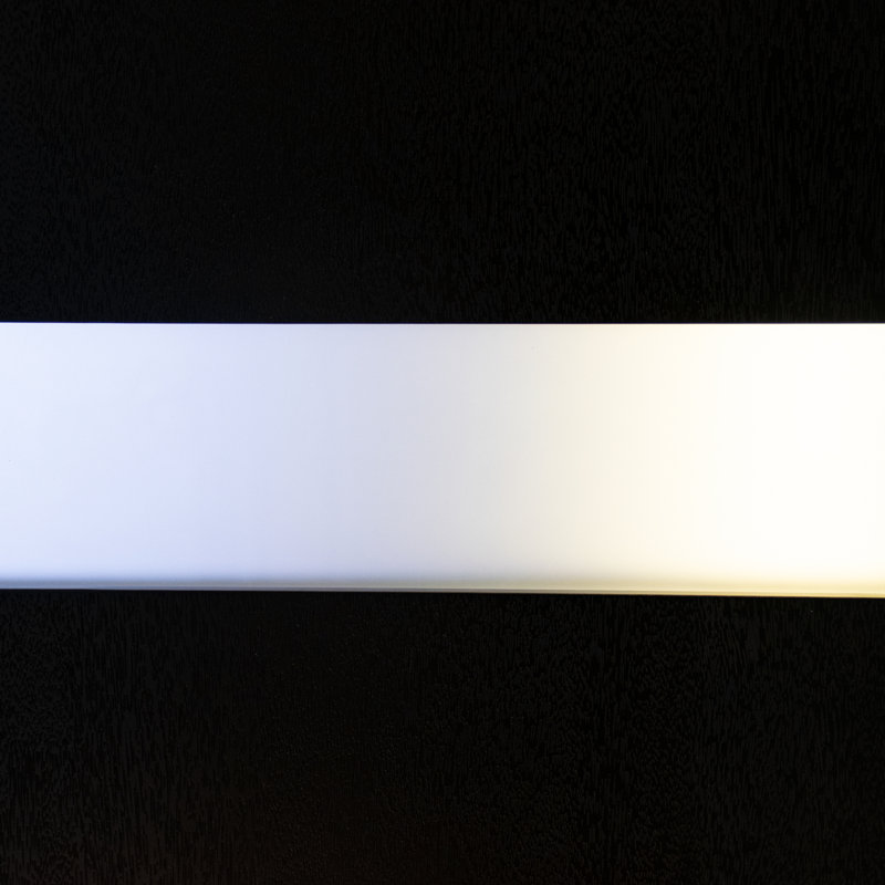 Porte contemporaine en verre givré 4-Lite, Blanc, Gauche