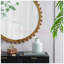 Vase en céramique moderne à motif géométrique triangulaire, blanc brillant et bordure dorée, parfait pour un décor contemporain