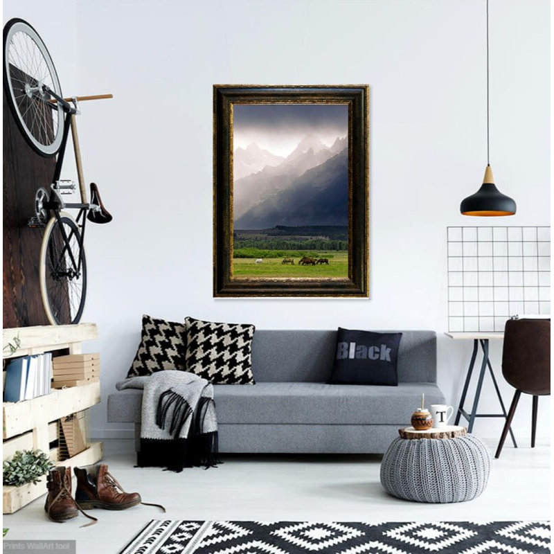 «Rocky Mountain Misty Morning» par Mitch Mansanarez - reproduction de photo sur toile encadrée, H 29 po x l 21 po x P 1,5 po