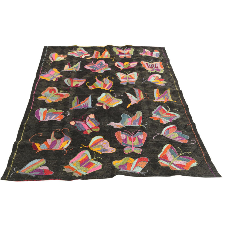 Tapis noir 4 x 6 Perry