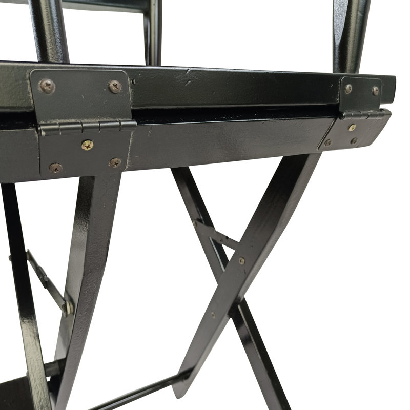 2Pcs Black Foldable Director's Chair. Construction. Breathable Canvas. Adult Suitable. 176Lbs Load Capacity. Easy To Handle Chair , Black. Populus Wood Made. Canvas Seat. Adults