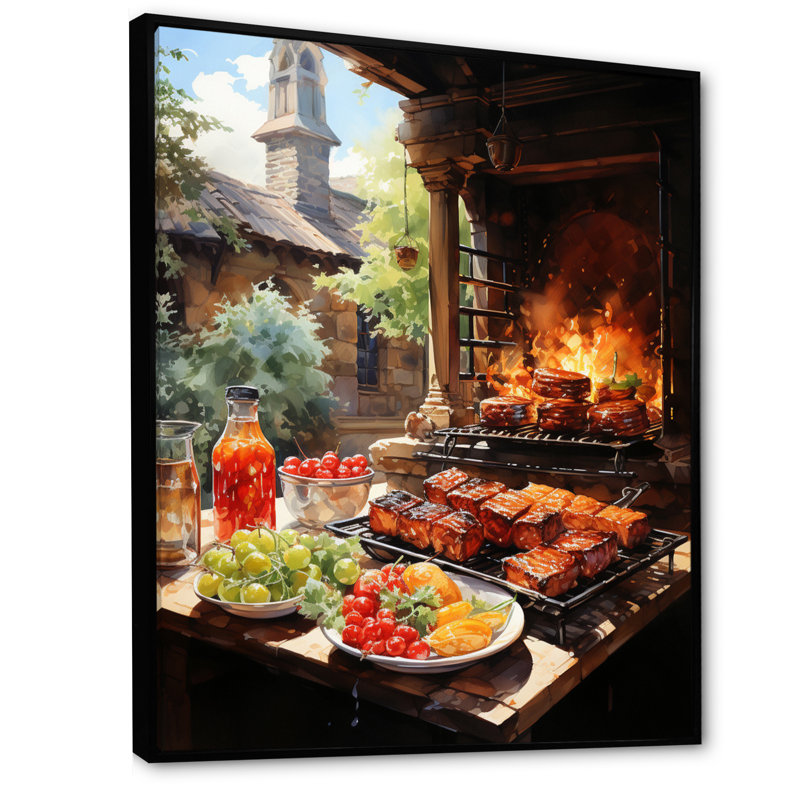 Barbecue Chesterstole, Cadre flottant noir, H 32 po x l 24 po x P 1 po