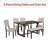 Ashim 6 - Person Four Leg Dining Set-737174278