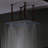 Fontana Sierra Light Oil Rubbed Bronze Multi Color LED Showerhead with Adjustable Body Jets and Mixer Solid Brass Ceiling Mount Rainfall System