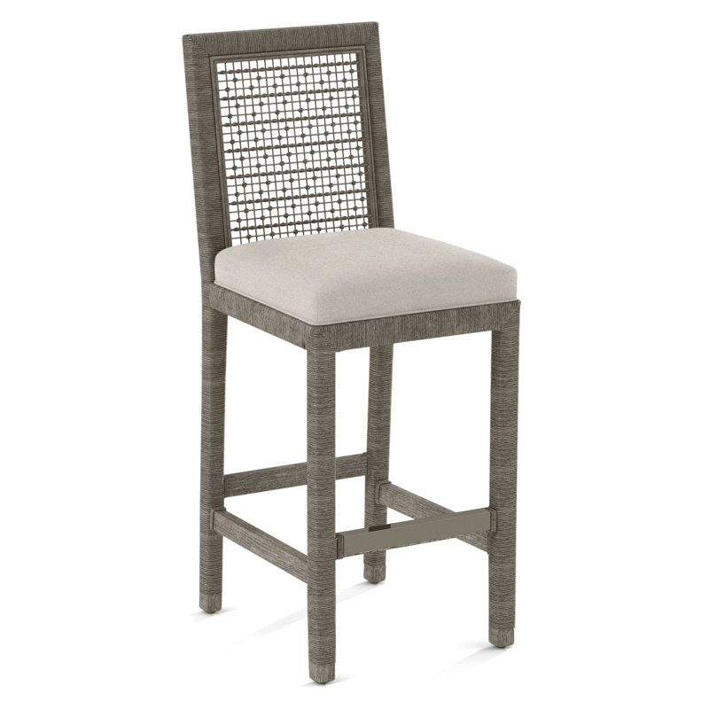 Pine Isle Bar Stool, Seashells; 0596-65, Stone Hearth