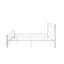 Base de lit en métal blanc - Tête de lit double robuste et stable facile à assembler sans sommier