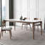 Table de salle à manger en bois massif blanc et brun noisette rectangulaire + bois massif-597142379