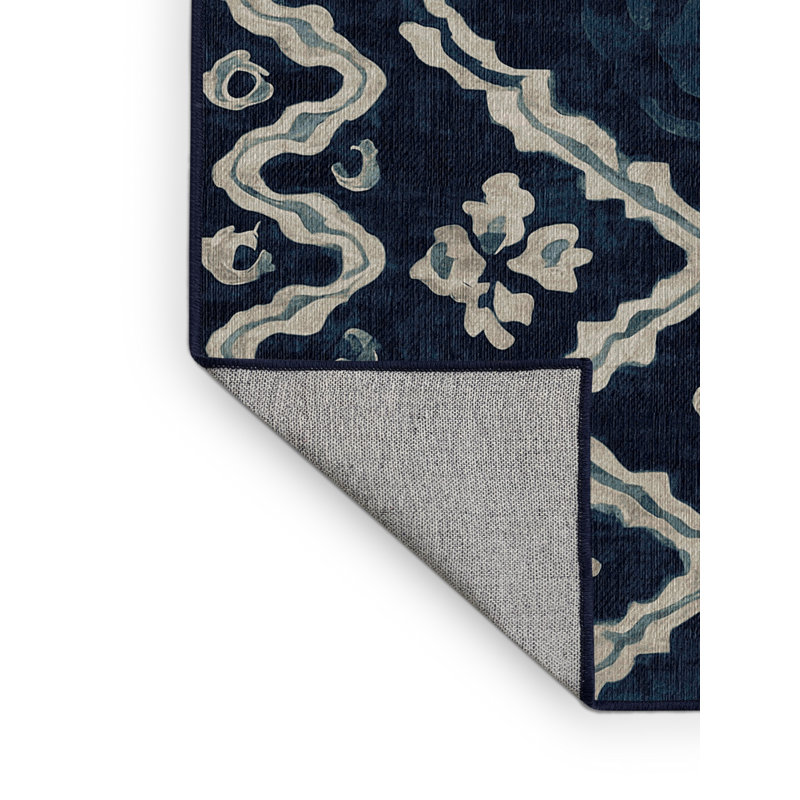 Machine Washable Gray Area Rug, Runner 2' x 4'