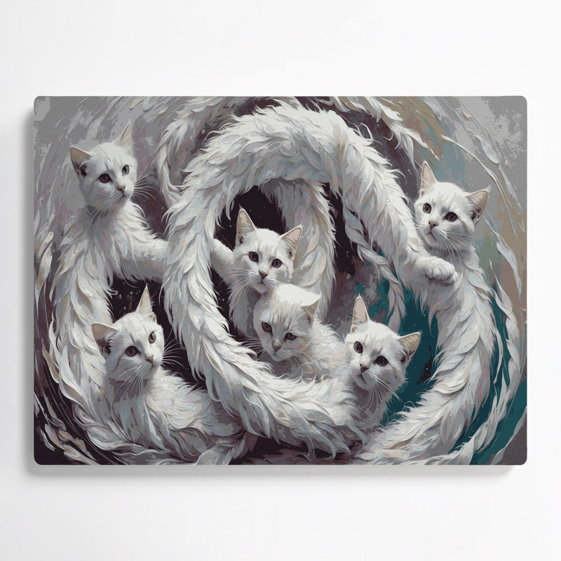 Chats Burmilla, art mural en métal gris, H 11 po x l 14 po