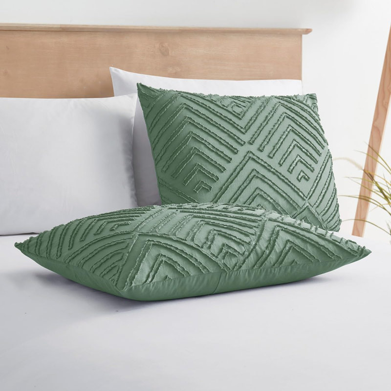 Soft All-Season Duvet Cover Set with Comforter Insert and Shams, King, Green