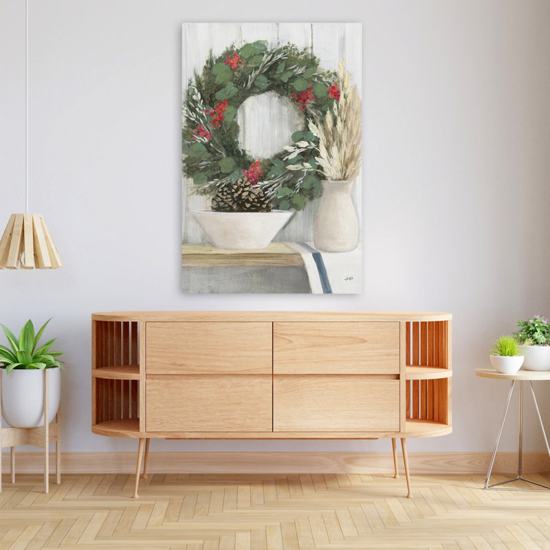 «Natural Christmas I Blue - Christmas Holiday», H 48 po x l 32 po