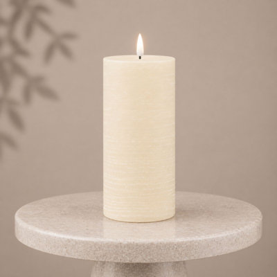  FIA Wick Ivory Pillar Candle