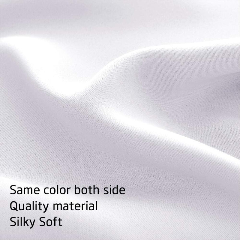 Polyester Blackout Rod Pocket Valance, Pure White, 42" W x 24" L