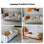 Canapé-coussin standard 86,61 po beige 100% polyester-129744474