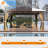  16 Ft. W x 12 Ft. D Outdoor PRO Premium Hardtop Gazebo with Aluminum Frame & Double Galvanized Steel Roof, Heavy Duty Permanent Pavilion with Netting & Curtains for Patio, Lawn, Deck-128488394