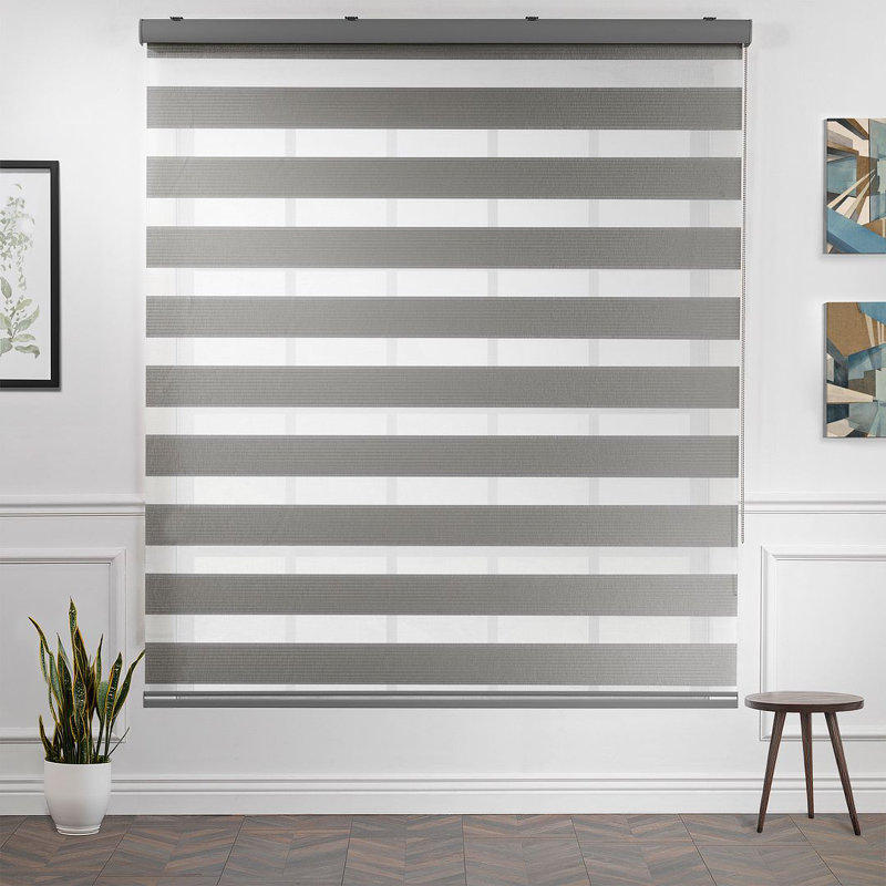 Rideau à fines rayures, L 25,25 po x L 72 po, Gray