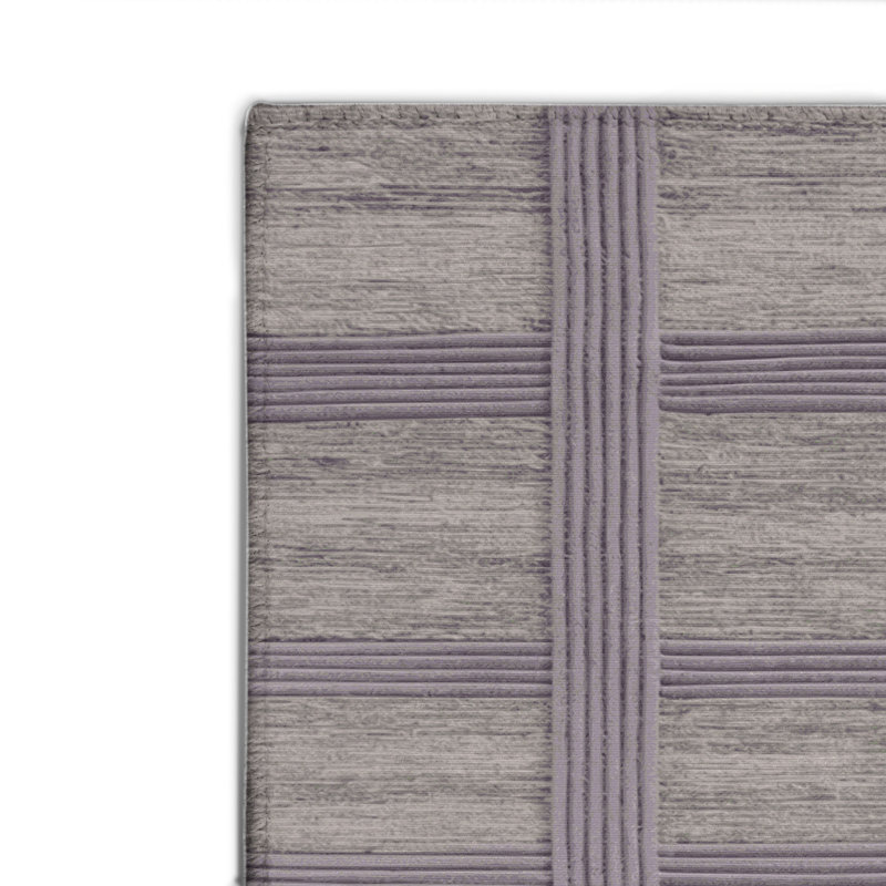 Tapis d'intérieur et d'extérieur à carreaux gris, Rectangle 4pi x 6 pi