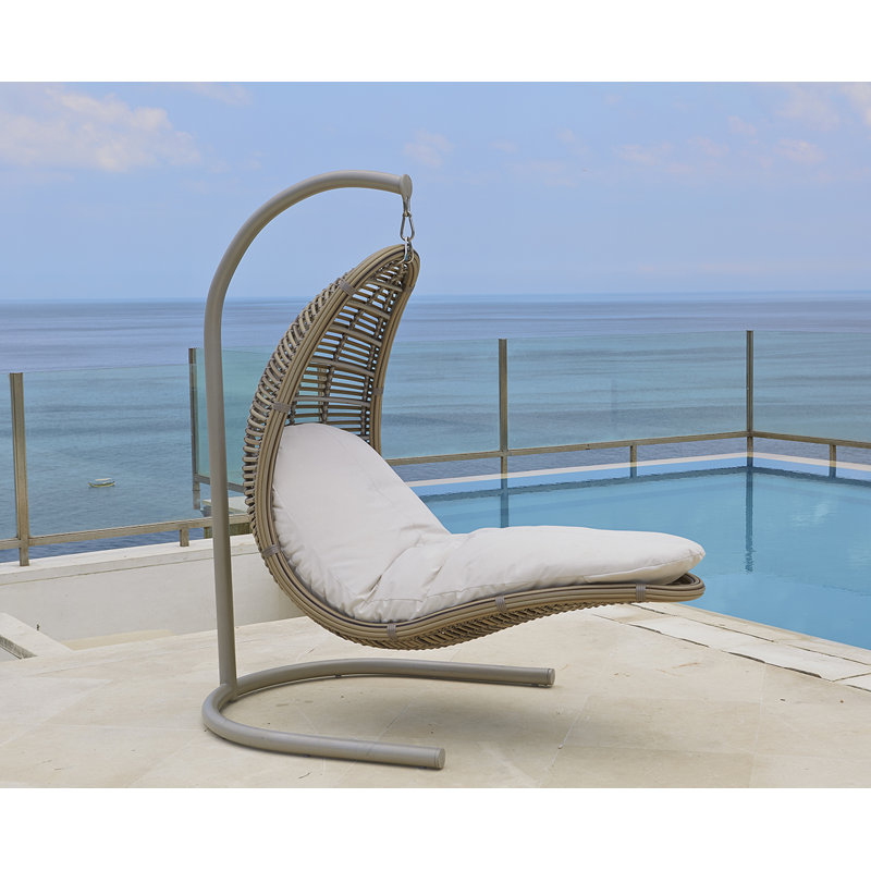 Drone Hanging Chaise Lounger with Stand, Canvas Aruba Sunbrella® Canvas