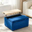 85cm Wide Velvet Rectangle No Pattern Standard Ottoman