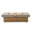 Table de foyer en fer avec grain de bois