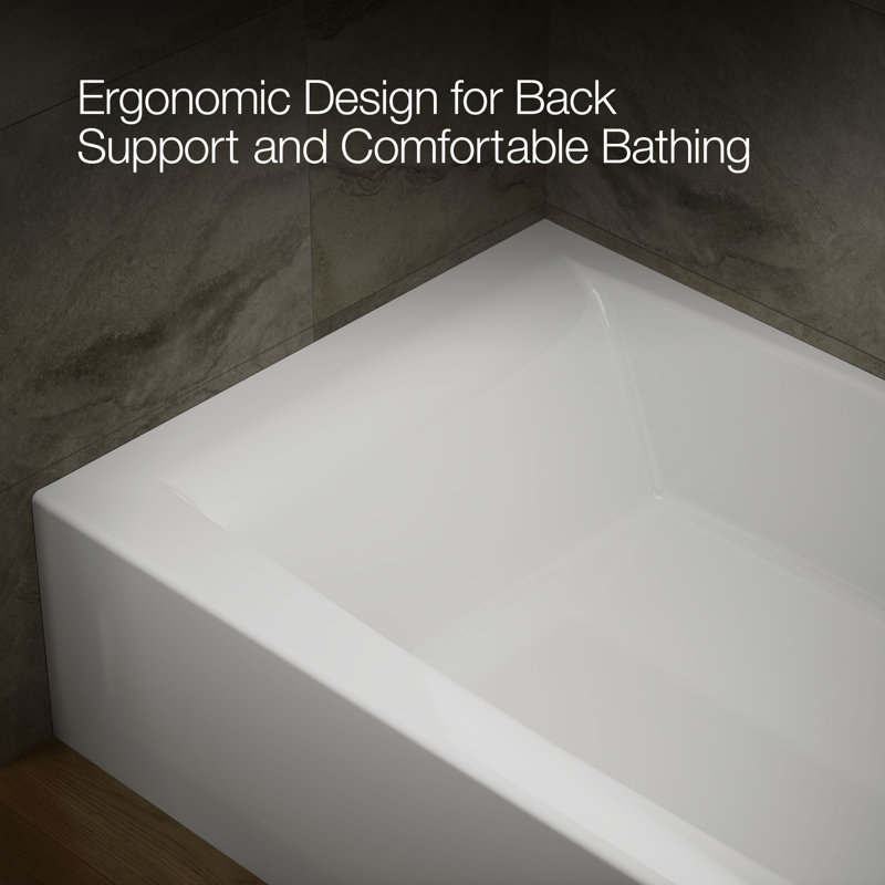 Entity 60 In. X 36 In. Alcove Bath With Left Drain, Right