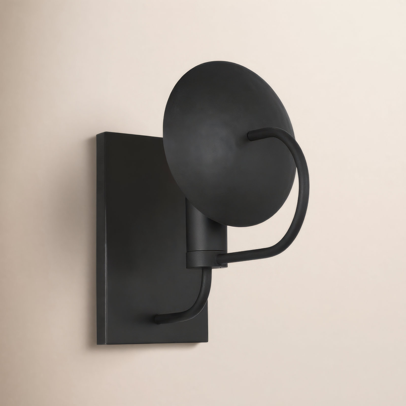 Whare Single Light Armed Sconce, Aged Iron