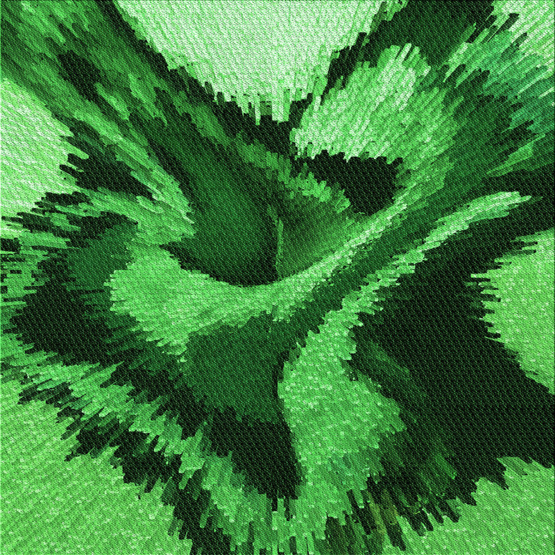 Tapis abstrait vert, Rectangle 8 pi x 10 pi