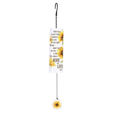 Windchime Sunflowers Golden Faces Iron