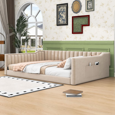 Wood Daybed with Slats and Storage Pocket by Latitude Run