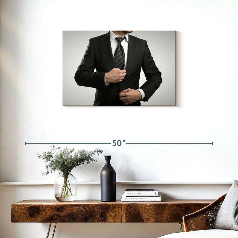Sh Shoresworth en costume d'affaires, H 20 po x l 30 po