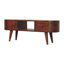 Table basse avec pieds en bois massif avec rangement Capricorni