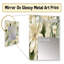 Alovinard blanc antique champêtre charme floral - miroir décoratif floral, miroir mural floral, art imprimé en métal-864386218