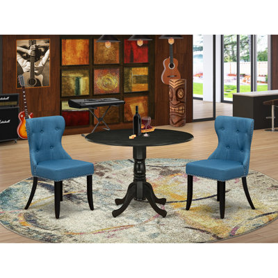 Maytham Drop Leaf Rubberwood Solid Wood Dining Set by Alcott Hill