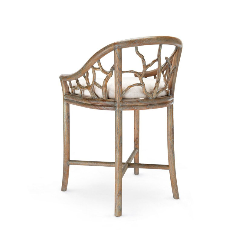 Bosco Upholstered Stool with Solid Wood Frame