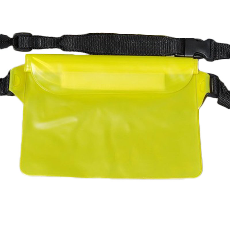 Pochette de bain en PVC avec sangle de ceinture, Yellow