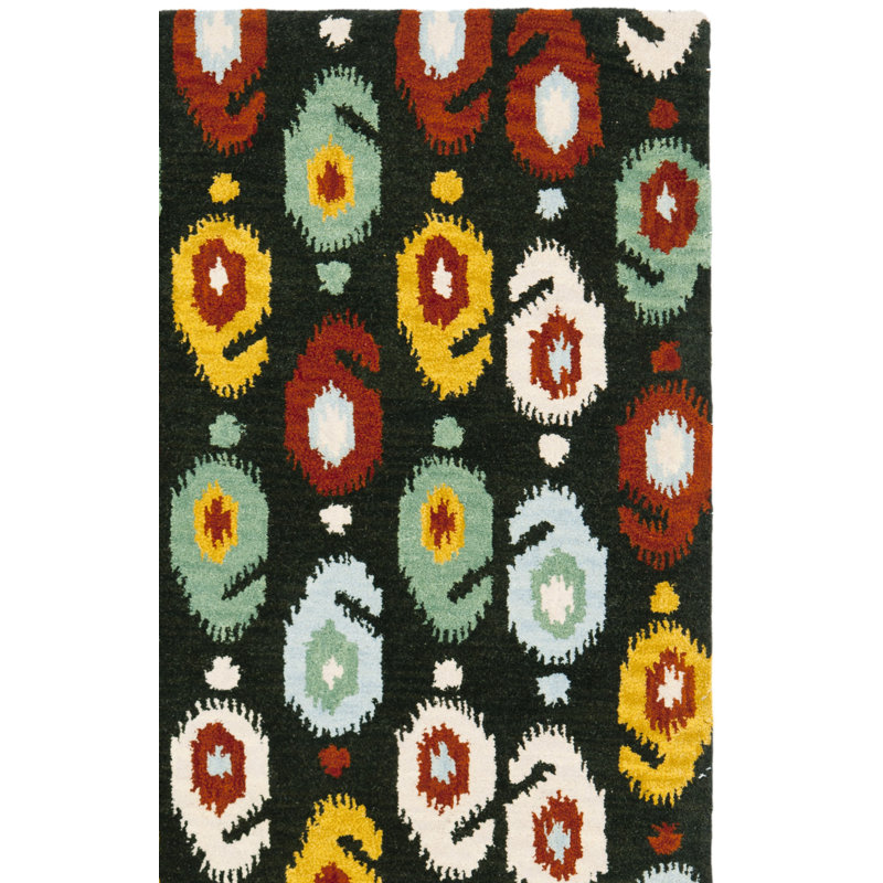 Tapis ikat en laine touffeté à la main Kline, Rectangle 4 pi x 6 pi