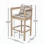 Ensemble de tabourets d'extérieur idéal pour les jardins et balcons, avec coussins confortables et fabrication en bois robuste-1912863811