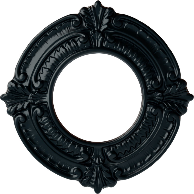 Médaillon de plafond Endurathane Benson, DO 9 po x P 4 1/8 po x P 5/8 po (convient aux auvents jusqu'à 4 1/8 po), Belladone