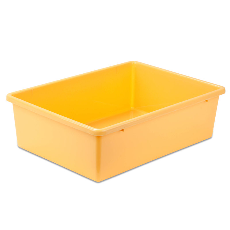 Caisse en plastique pour jouets, Grand, Jaune